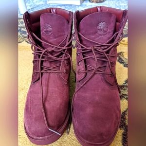 Timberland Boots Maroon Suede